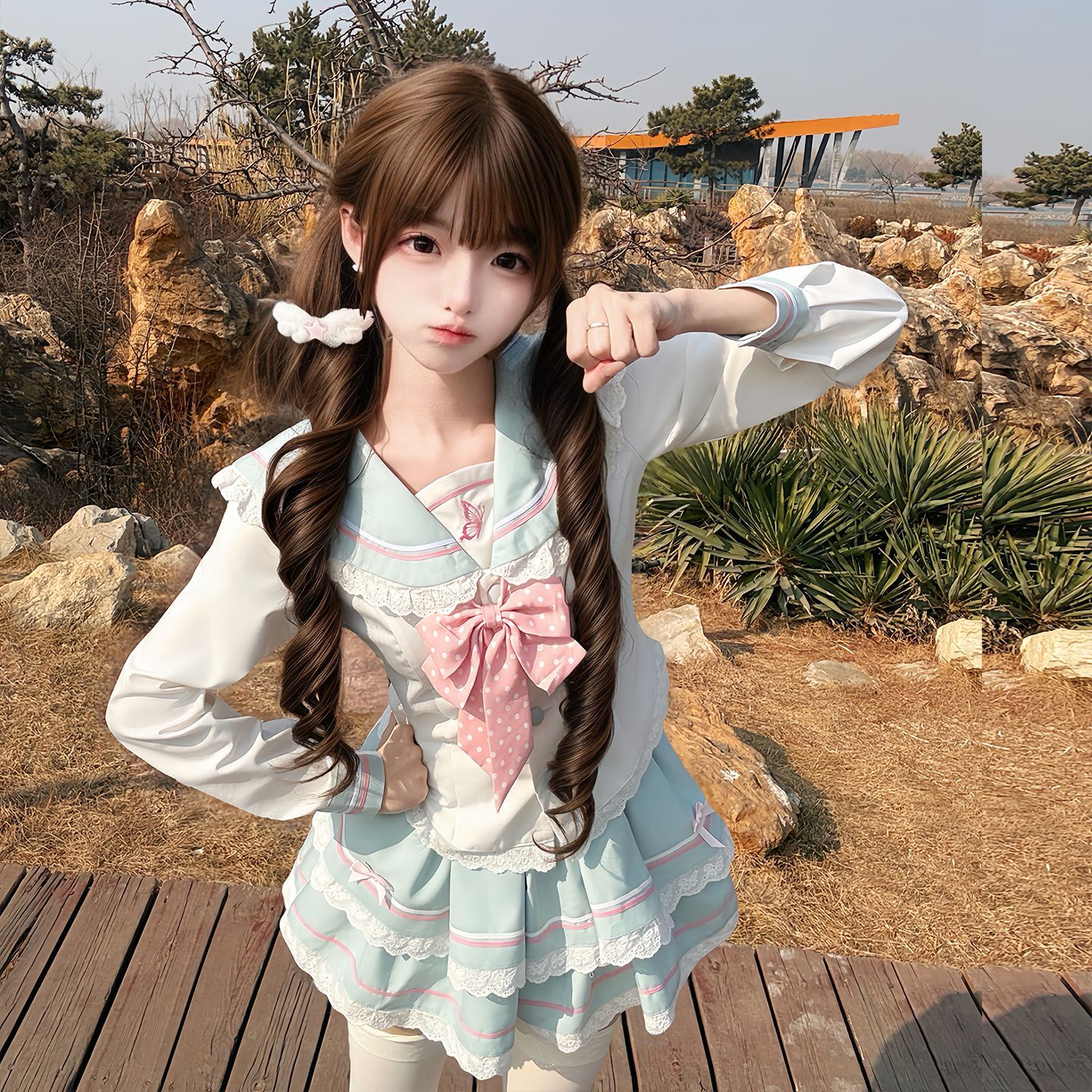 JK原创水手服套装萌款收腰显瘦日系学院风长袖女jk裙子