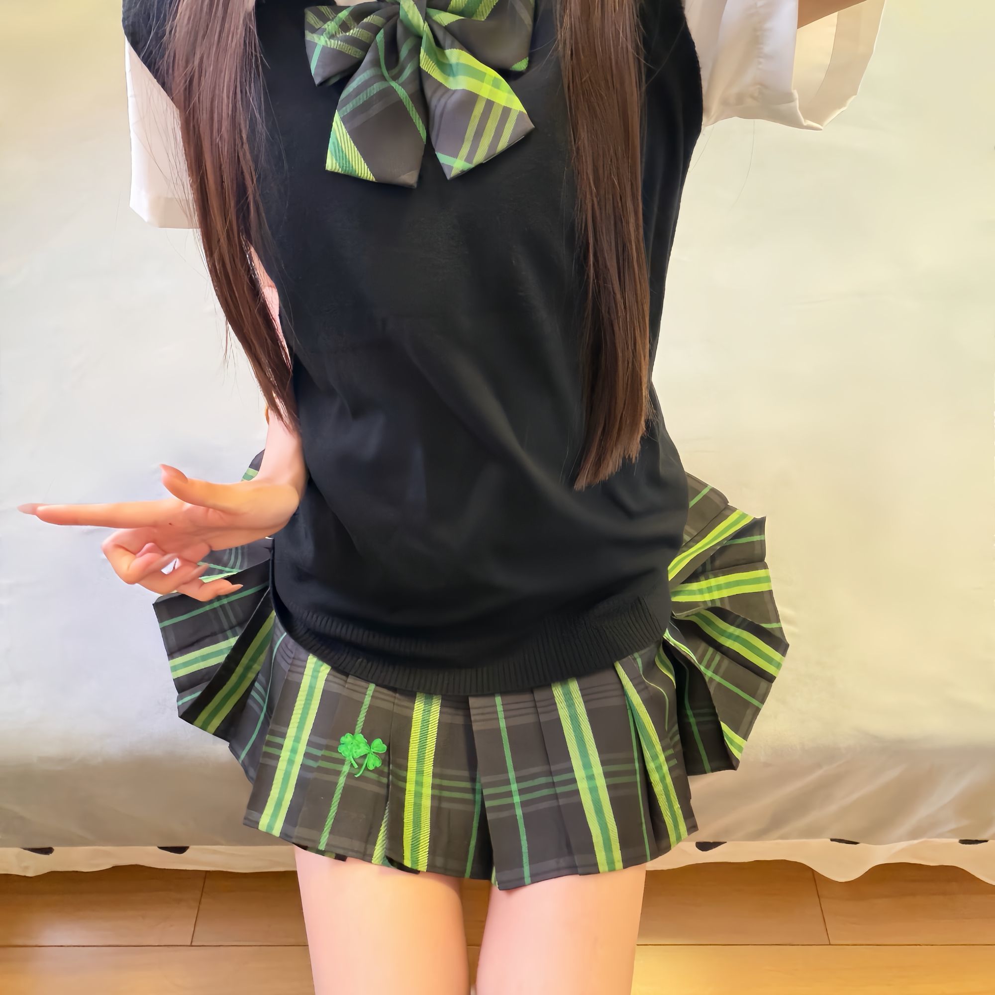 甜奈酱jk正版原创制服格裙套装学院风马甲百褶短裙背心秋冬新款