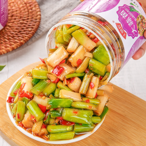 土腊匠腌新鲜大蒜苗即食下饭菜