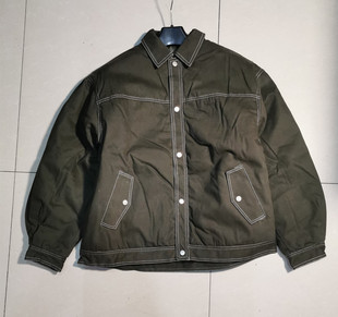 短外套时尚 茧型飞行员夹克外套棉衣冬装 加肥男士 外贸出口有大码