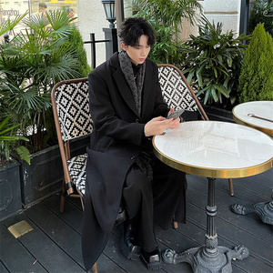 秋季冬长款毛呢大衣男过膝男呢子风衣超长款 Y125 P135 加棉P145图片