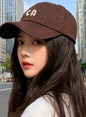 2025新款百搭鸭舌帽女户外休闲春夏遮阳棒球帽男情侣显脸小帽子潮