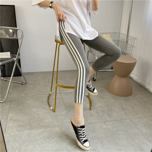 八分薄款莫代尔侧三杠显瘦