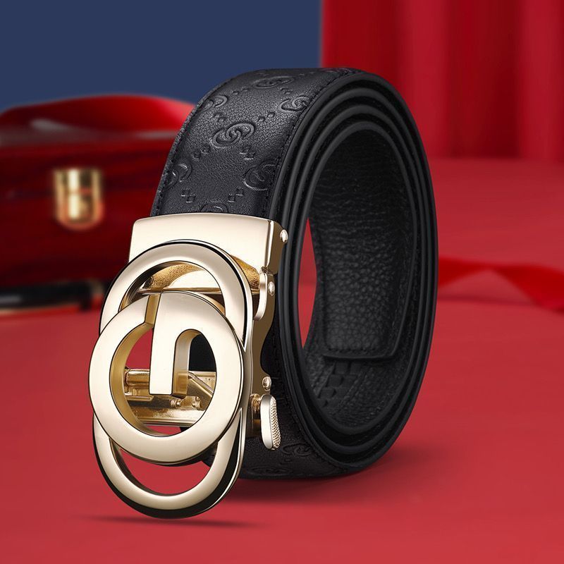 男士软皮皮带男潮流时尚腰带男款自动扣新款百搭中青年商务裤腰带