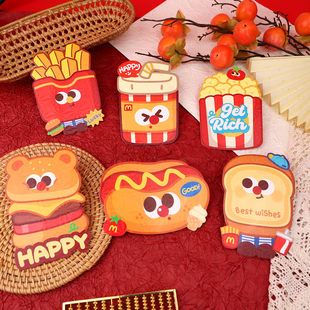 2026年新款趣味卡通汉堡薯条立体造型利是封过年儿童小号压岁红包