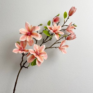 手感西湖玉兰 高档中式仿真花家居客厅餐桌中式假花摆件插花花艺