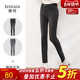 女 四面弹力女士长裤 高腰大码 捷纯烟灰色牛仔裤 小脚裤 春季 铅笔裤