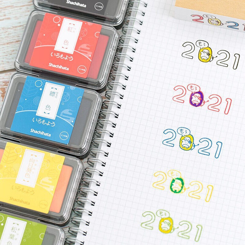 旗牌（Shachihata）Artline 和风自然色防水彩色手指画橡皮章速干手帐油性可爱印台印泥,文具电教/文化用品/商务用品,可爱印泥,淘宝优惠券,粉丝福利购,淘宝优惠卷