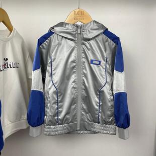 马其顿童装春秋款男童连帽夹克时尚潮流宽松儿童后背卡通刺绣外套