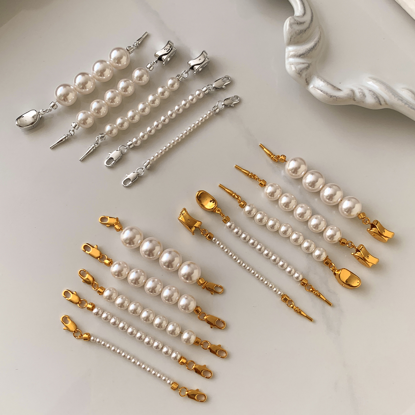 珍珠项链延长链万能扣