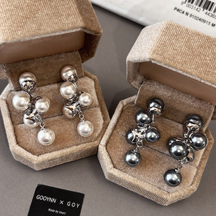 许我耀眼赵露思许妍同款 澳白珍珠耳环女轻奢小众高级耳坠秋冬耳饰