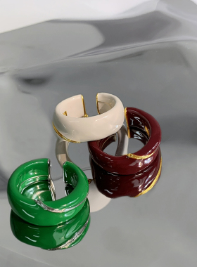 独特中古绿色戒指女款