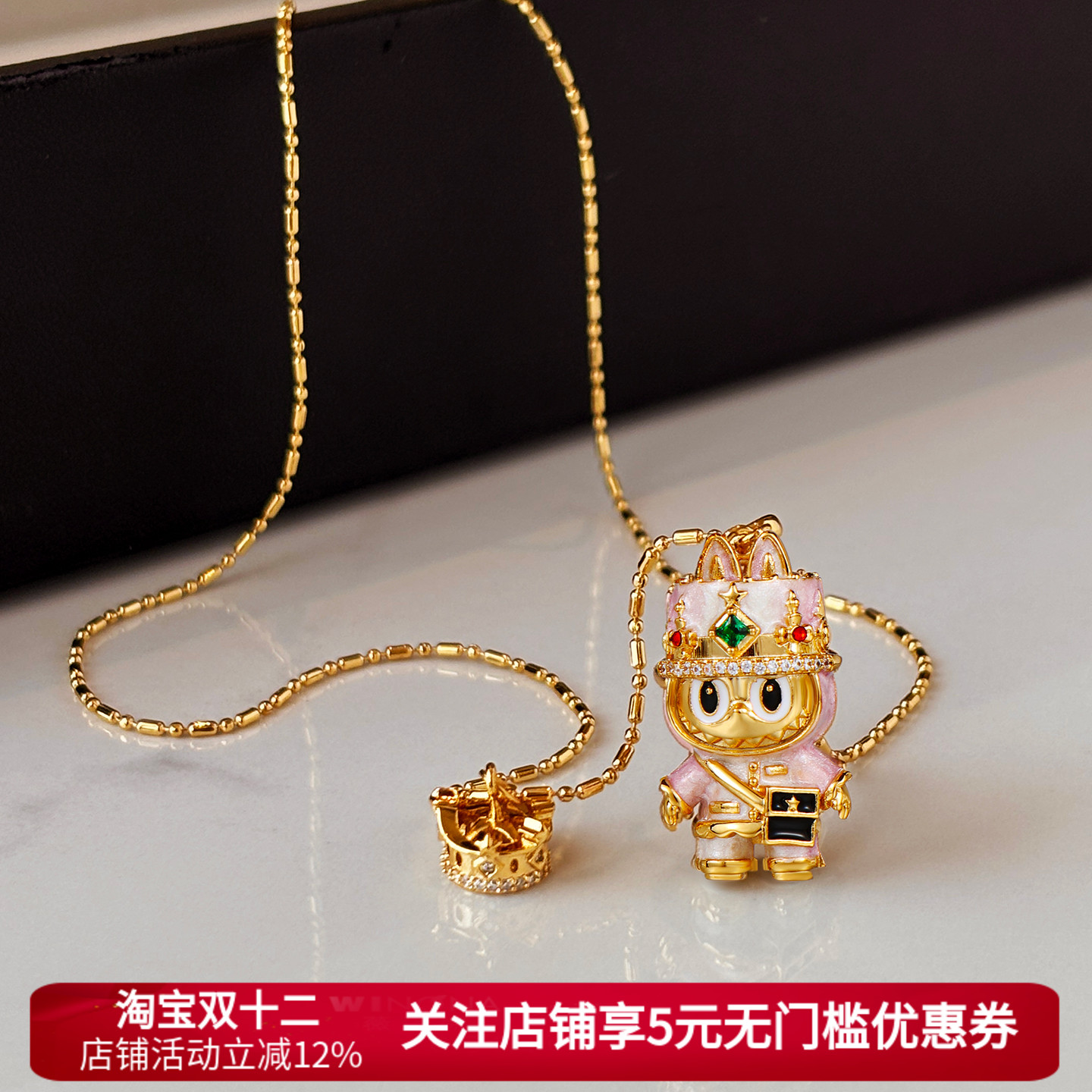 可爱兔子项链女款毛衣链