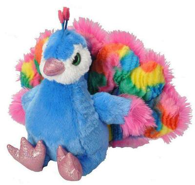 （代购）美国wild republic仿真彩虹孔雀peacock毛绒玩具公仔