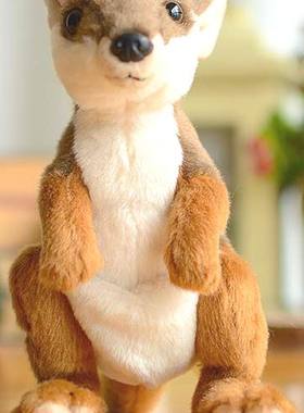 （代购）wwf世界自然基金会仿真沙袋鼠wallaby毛绒玩具公仔