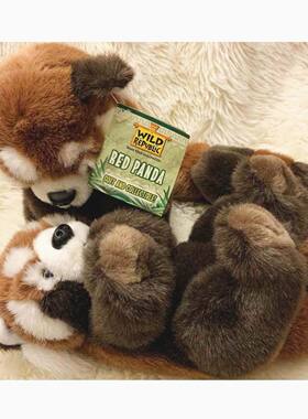 （代购）美国wild republic仿真小熊猫九节狼毛绒玩具公仔