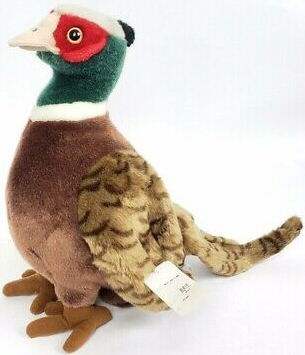 (代购)cabin仿真环颈雉鸡ring necked pheasant毛绒玩具公仔