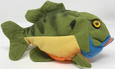 （代购）美国fiesta仿真大口鲈鱼largemouth bass毛绒玩具公仔