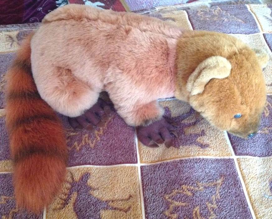 （代购）英国ark toys仿真马达加斯加环尾獴mongoose毛绒玩具公仔