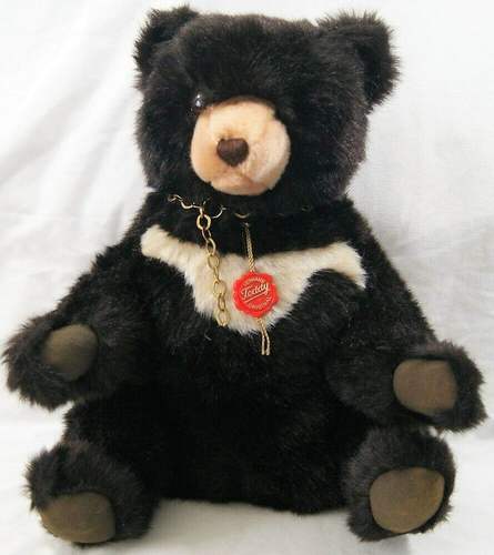 （代购）德国teddy hermann仿真亚洲黑熊月熊狗熊毛绒玩具公仔