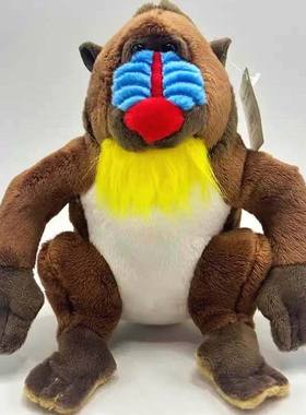 （现货+包邮）仿真山魈毛绒玩具公仔mandrill stuffed plush toy