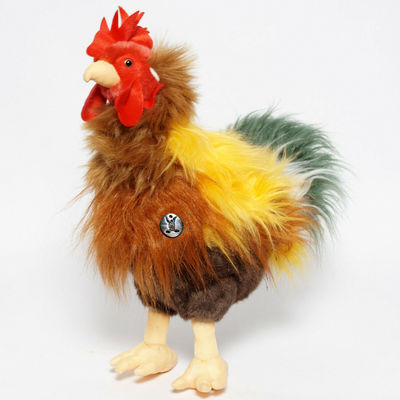 （代购）德国uni-toys仿真五彩大公鸡rooster毛绒玩具公仔