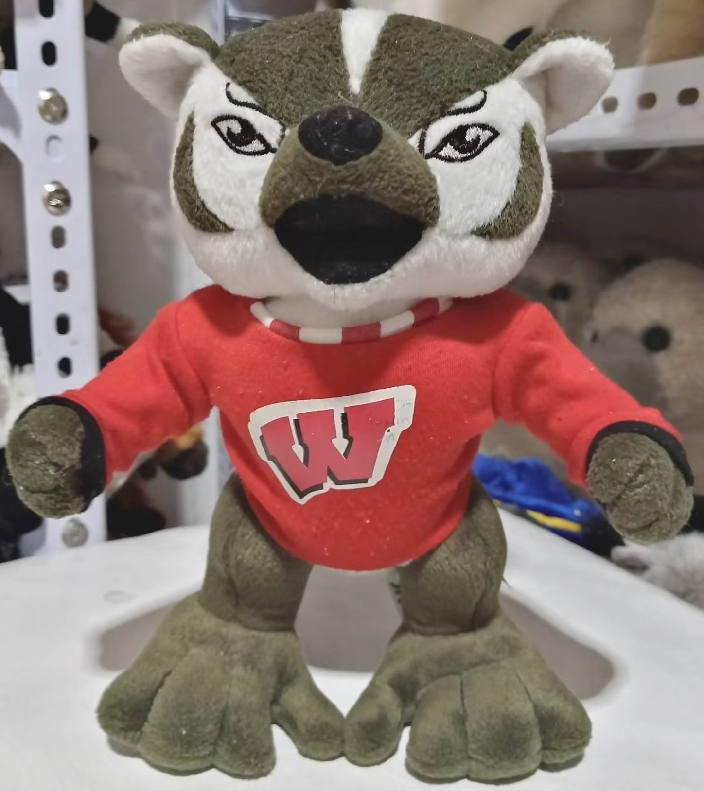 （定做）美国威斯康星大学吉祥物仿真美洲獾badger毛绒玩具公仔