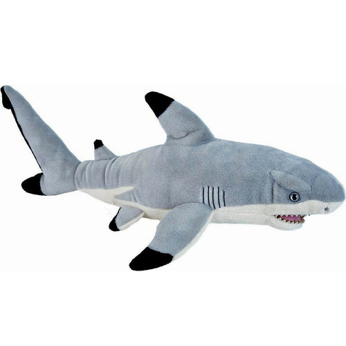 （代购）美国wild republic仿真黑边真鲨shark毛绒玩具公仔