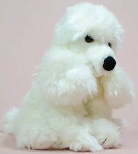 （定做）leonine仿真坐姿贵宾犬狗狗poodle毛绒玩具公仔