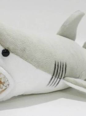 （代购）仿真巨齿鲨megalodon毛绒玩具公仔抱枕