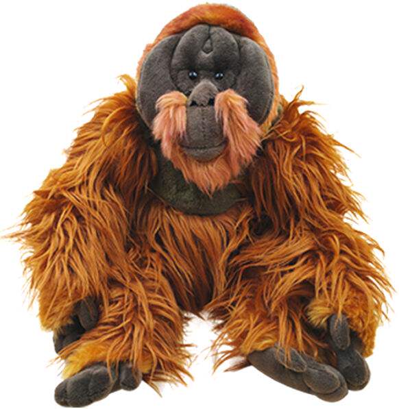 （现货+包邮）仿真婆罗洲红毛猩猩orangutan毛绒玩具公仔