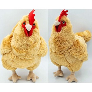 （代购）美国adore仿真三黄鸡母鸡hen毛绒玩具stuffed plush toy
