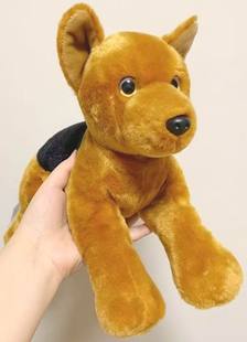 leonine仿真臥姿德國黑背牧羊犬狼狗毛絨玩具公仔 定做