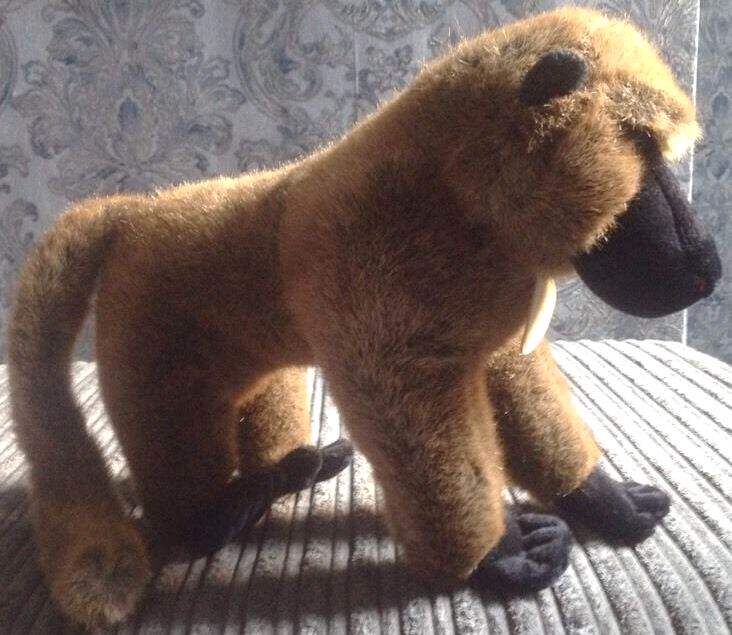 （代购）德国suma仿真草原橄榄绿狒狒baboon毛绒玩具公仔