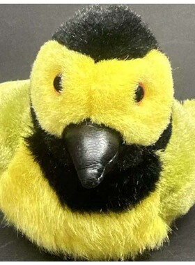 （代购）美国wild republic仿真黑枕威尔逊森莺warbler毛绒玩具