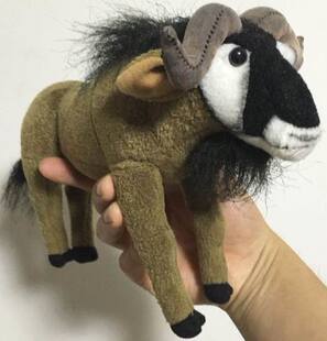 （代购）加拿大GANZ仿真角马牛羚wildebeest毛绒玩具公仔