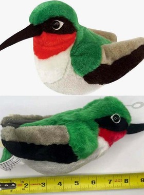 （代购）美国wild republic仿真红喉蜂鸟hummingbird毛绒玩具公仔