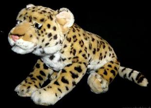 英国hamleys仿真远东豹amur 包邮 leopard毛绒玩具公仔 现货