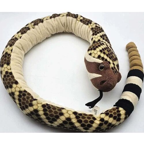 （代购）美国wild republic仿真西部菱斑响尾蛇snake毛绒玩具公仔