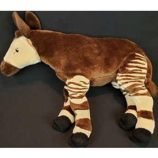(代购)美国save our space仿真大号霍加狓okapi毛绒玩具公仔