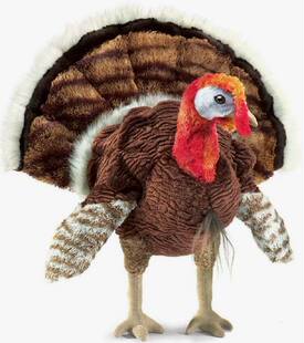 （代购）美国folkmanis仿真火鸡吐绶鸡turkey毛绒玩具公仔手偶