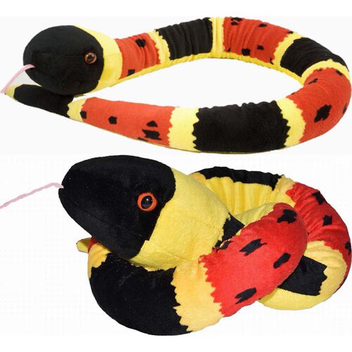 （代购）美国wild republic仿真珊瑚蛇coral snake毛绒玩具公仔