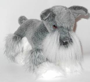 德国uni 代购 toys仿真雪纳瑞犬狗狗schnauzer毛绒玩具公仔