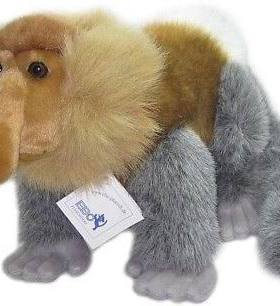 （定做）仿真婆罗洲长鼻猴proboscis毛绒玩具公仔