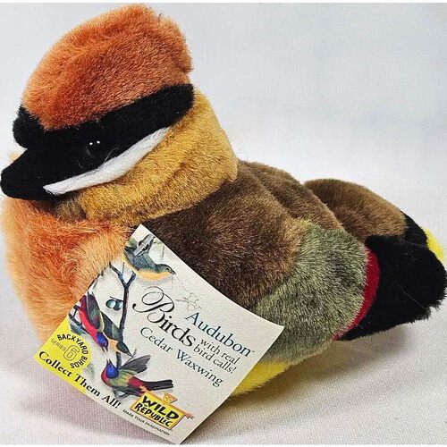 （代购）美国wild republic仿真雪松太平鸟cedar waxwing毛绒玩具