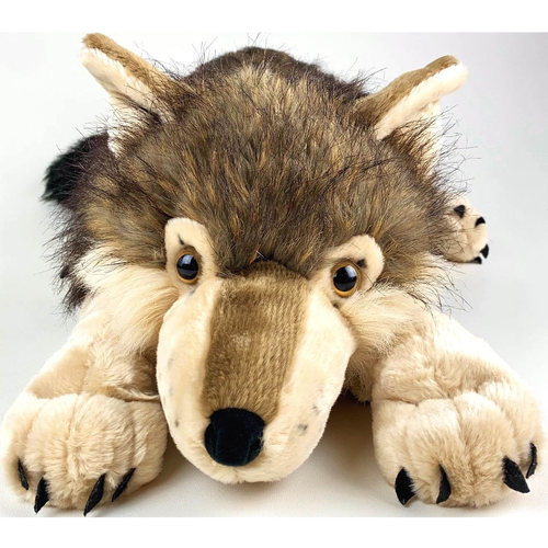 （代购）美国wild republic仿真大号灰狼wolf毛绒玩具公仔