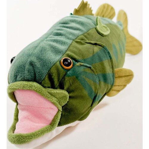 （现货+包邮）美国adore仿真大嘴鲈鱼bass毛绒玩具stuffed toy