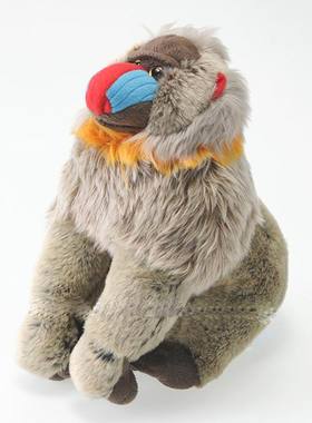 （代购）仿真山魈mandrill毛绒玩具公仔