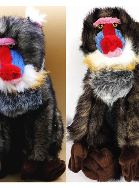 （代购）美国fiesta仿真山魈mandrill毛绒玩具公仔