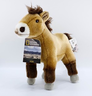 （现货+包邮）美国国家地理仿真普氏野马horse毛绒玩具公仔